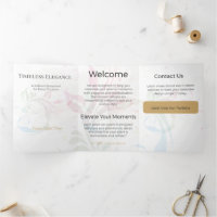 Trifold Card Minimalist Elegant Neutral Design