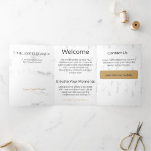 Trifold Card Minimalist Elegant Neutral Design