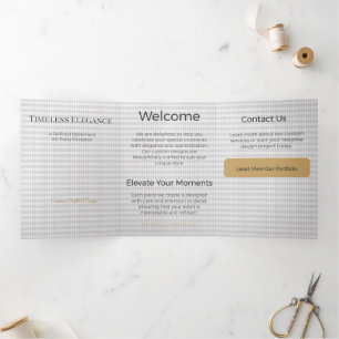 Trifold Card Minimalist Elegant Neutral Design