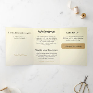 Trifold Card Minimalist Elegant Neutral Design