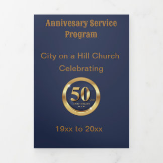 Trifold Church 50th Annivesary Program