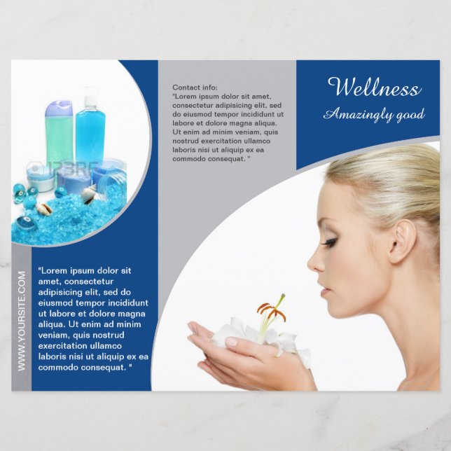 Trifold Spa Wellness Brochure Flyer Design (Front)