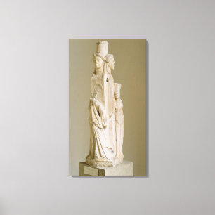 Triform Herm of Hecate, Marble sculpture, Attic pe Canvas Print