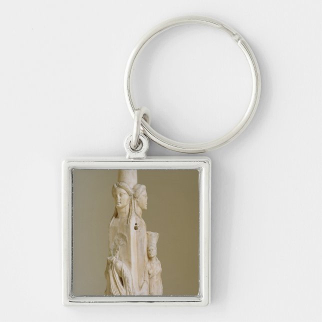 Triform Herm of Hecate, Marble sculpture, Attic pe Key Ring (Front)