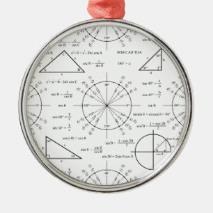 Trig & Triangles Metal Tree Decoration