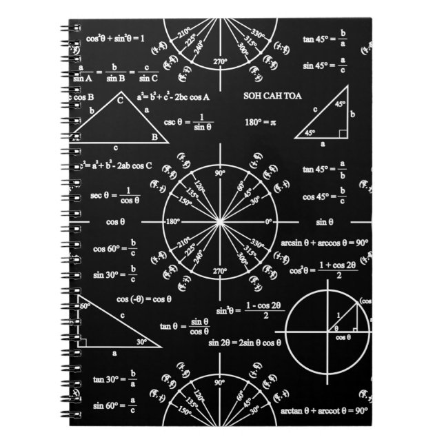 Trig & Triangles Spiral Notebook (Front)