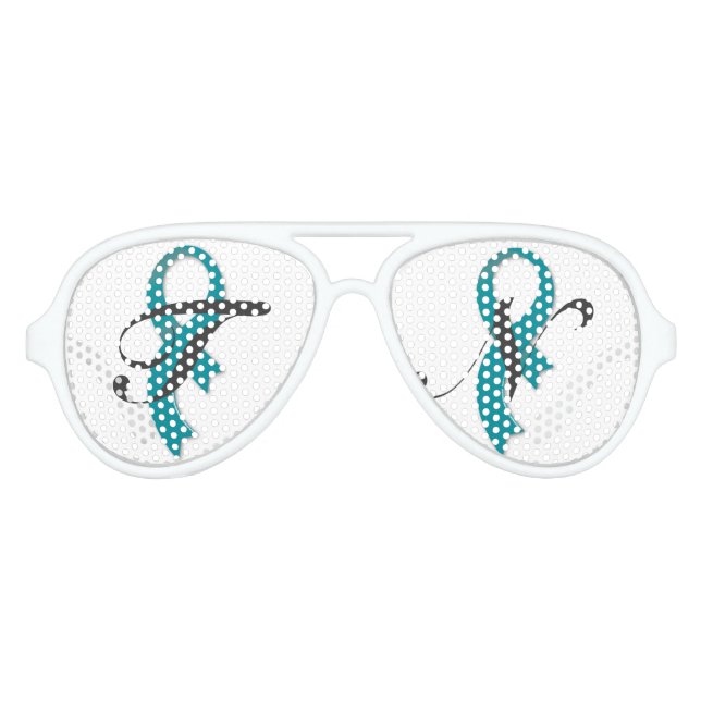 Trigeminal Neuralgia Awareness Aviator Sunglasses (Front)