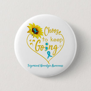Trigeminal Neuralgia Awareness Month Ribbon Gifts 6 Cm Round Badge
