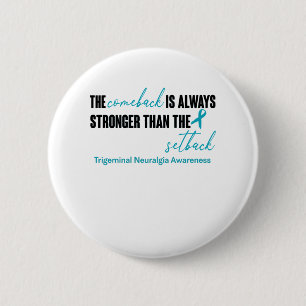 Trigeminal Neuralgia Awareness Ribbon Support Gift 6 Cm Round Badge