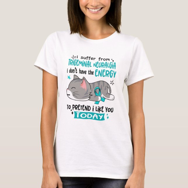 Trigeminal Neuralgia Awareness Ribbon Support Gift T-Shirt (Front)