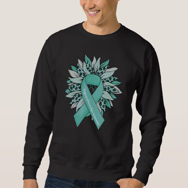 Trigeminal Neuralgia Awareness Shirts Teal Sunflow (Front)
