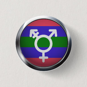 Trigender 3 Cm Round Badge
