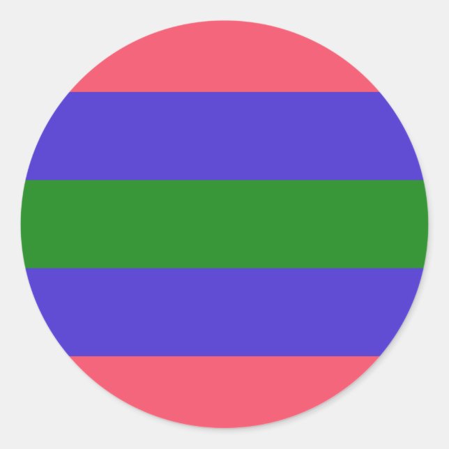 Trigender Pride Flag Classic Round Sticker (Front)
