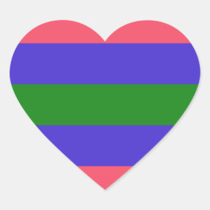Trigender Pride Flag Heart Sticker