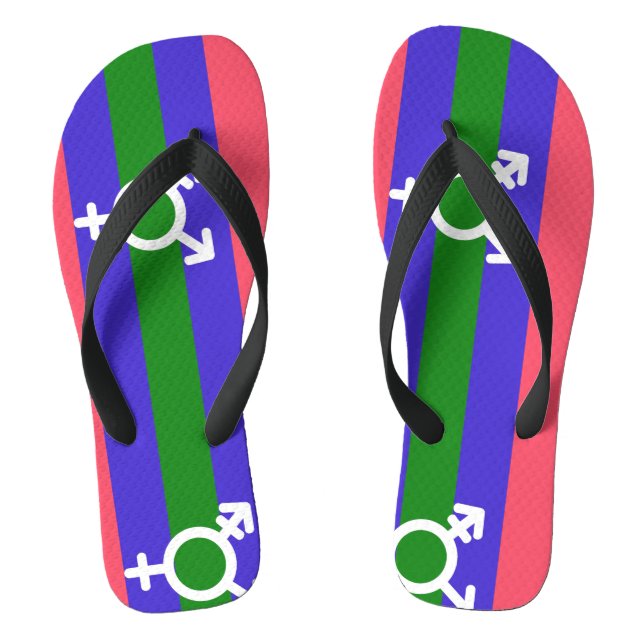 Trigender Pride Jandals (Footbed)