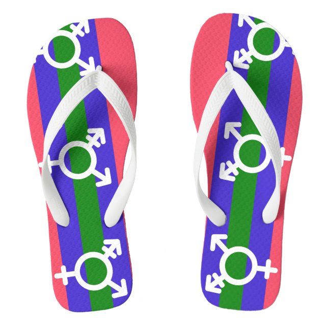 Trigender Pride Jandals (Footbed)