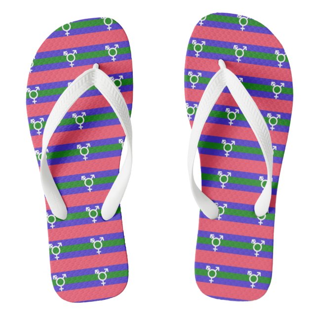 Trigender Pride Jandals (Footbed)