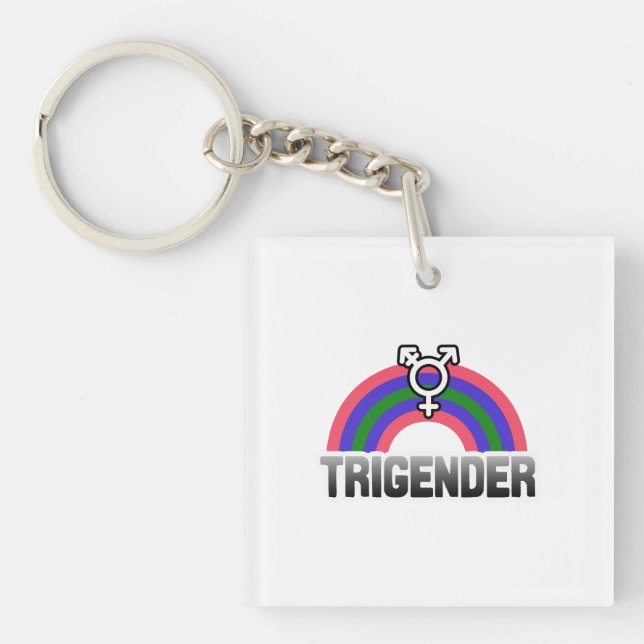 Trigender Pride Key Ring (Front)