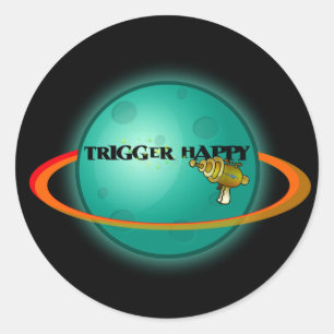 Trigger Happy Classic Round Sticker