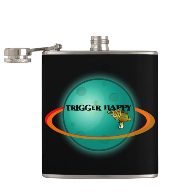 Trigger Happy Hip Flask (Opened)