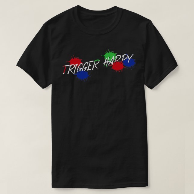 Trigger Happy Paintball T-Shirt (Design Front)