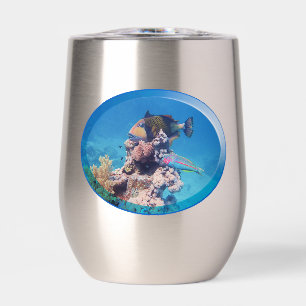 Triggerfish at coral reef - Photographic Design   