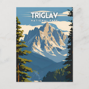 Triglav National Park Travel Poster Postcard