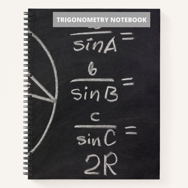 TRIGONOMETRY CHALKBOARD NOTES(BLACK) NOTEBOOK (Front)