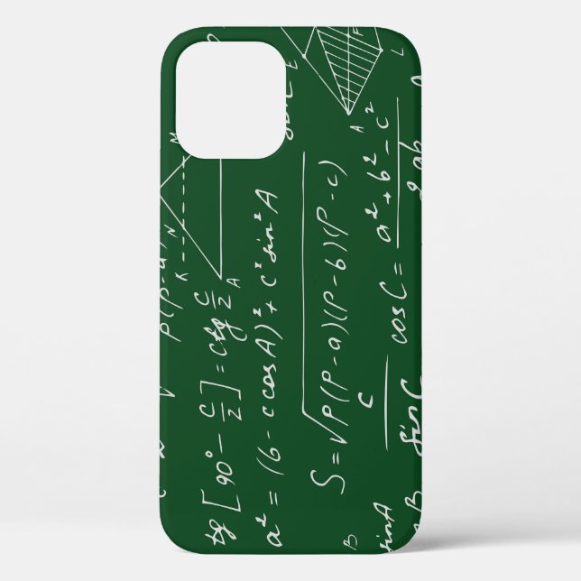 Trigonometry formulas geometric blackboard pattern Case-Mate iPhone case (Back)