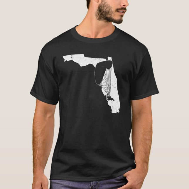 Trike Powered Parachute Ppg Ppc Pilot Florida Vint T-Shirt (Front)