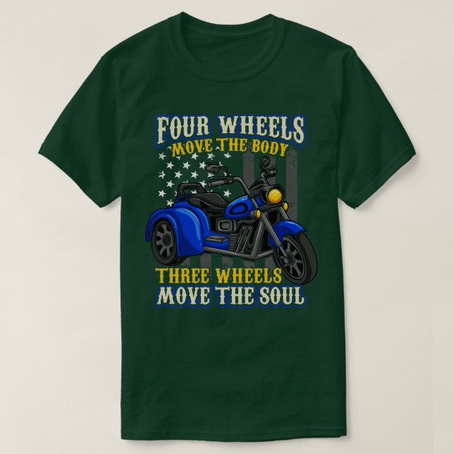 Trike Three Wheels Motorcycle Biker T-Shirt (Design Front)