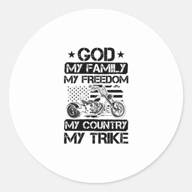Triker Sayings | Trikes Trike Biking Hobby Gifts Classic Round Sticker (Front)