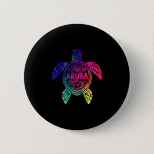 Tril Aru Tie Dye Sea Turtle Aru Beach Vacation 6 Cm Round Badge