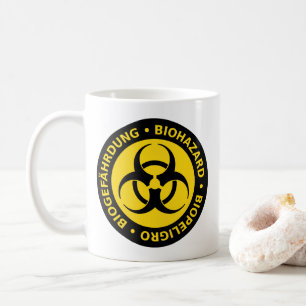 Trilingual Biohazard Warning Mug