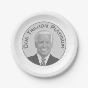 Trillion Dollar Platinum Coin Paper Plate