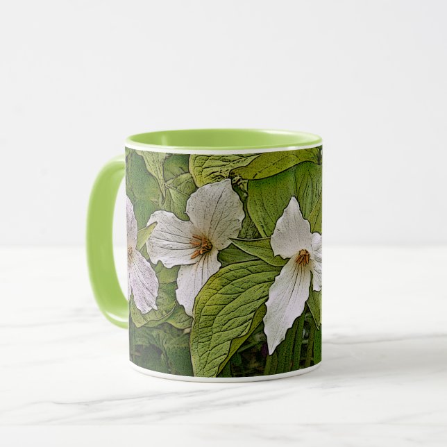 "TRILLIUM" COFFE MUG (Front Left)