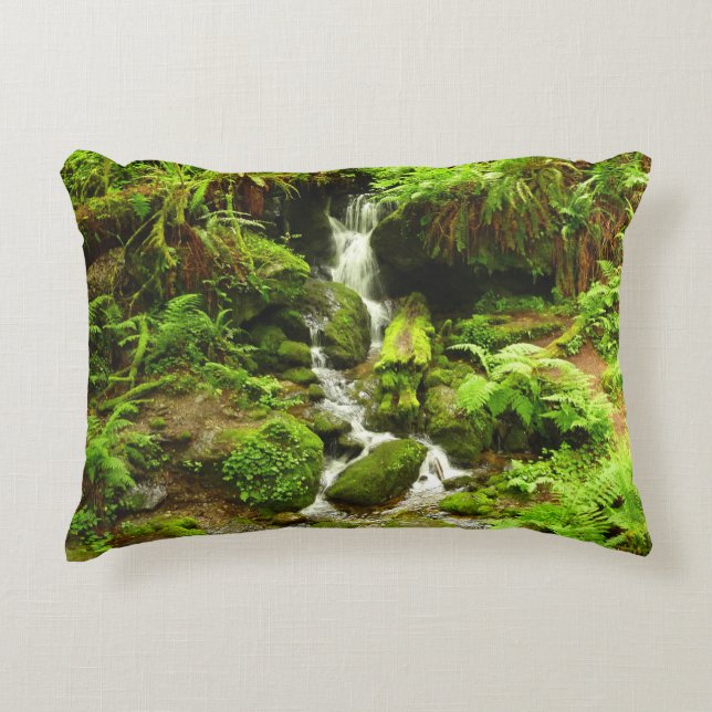 Trillium Falls at Redwood National Park Decorative Cushion (Front)