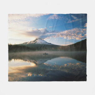 Trillium Lake Mount Hood National Forest, OR Fleece Blanket