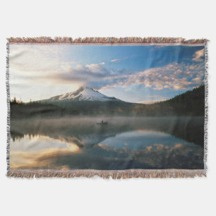 Trillium Lake Mount Hood National Forest, OR Throw Blanket