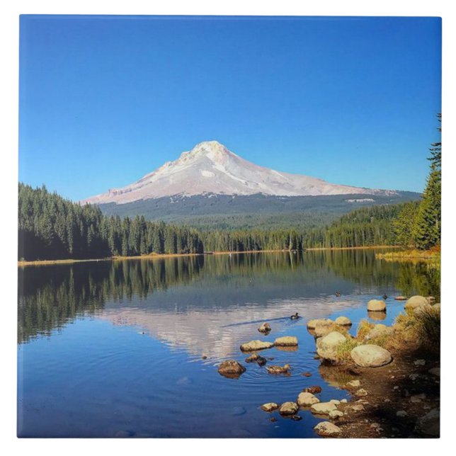 Trillium Lake, OR Tile (Front)