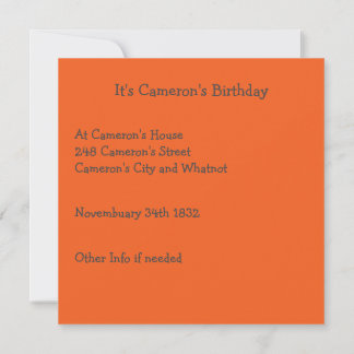 Trillium Tiger-Lily Whimsical Flower Party Supply Invitation