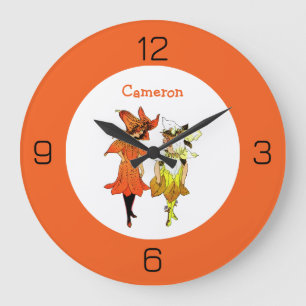 Trillium Tiger-Lily Whimsical Flower Party Supply Large Clock