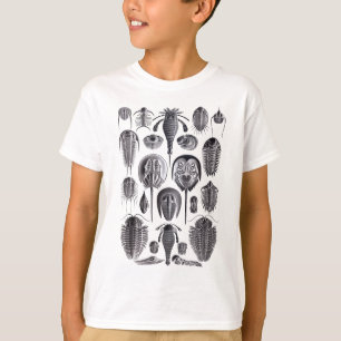 Trilobites and Fossils in Black and White T-Shirt