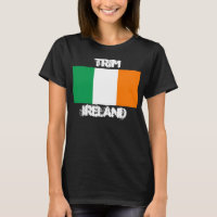 Trim, Ireland with Irish flag