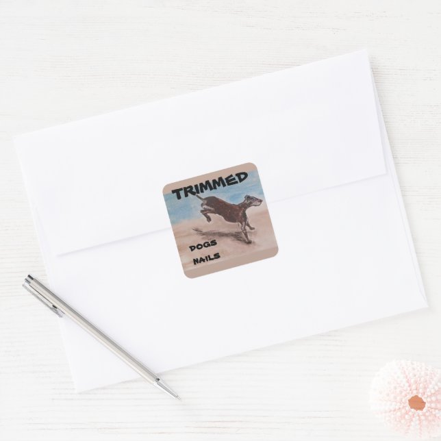trimmed dogs nails Classic Round Stickers (Envelope)