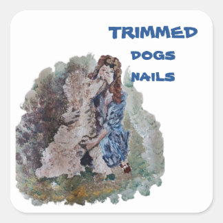 trimmed dogs nails CUSTOMIZE Square Sticker