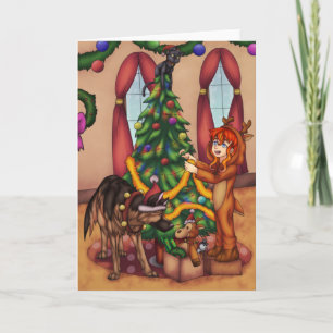 Trimming the Christmas Tree Card