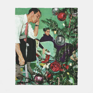 Trimming the Tree Fleece Blanket