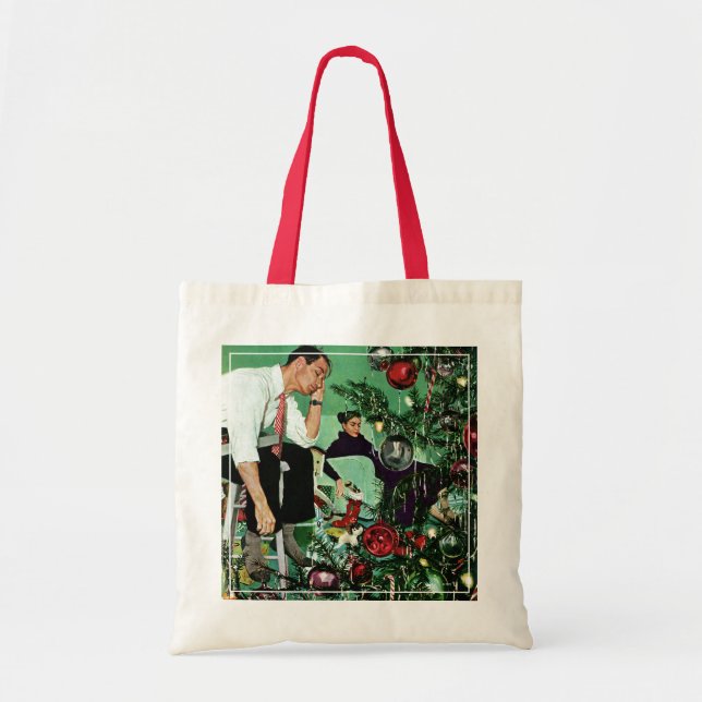 Trimming the Tree Tote Bag (Front)