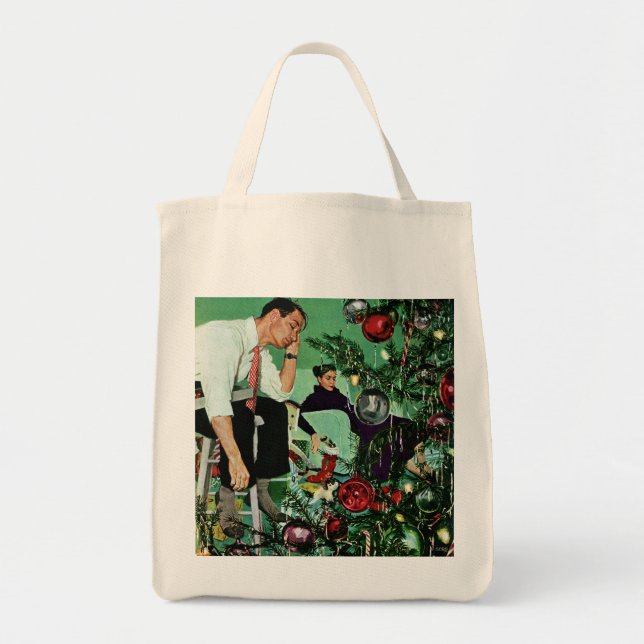 Trimming the Tree Tote Bag (Front)